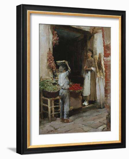 Venetian Fruit Shop-Theodore Robinson-Framed Giclee Print