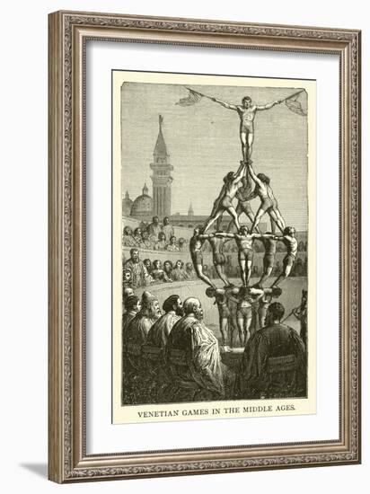 Venetian Games in the Middle Ages-null-Framed Giclee Print