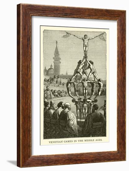 Venetian Games in the Middle Ages-null-Framed Giclee Print