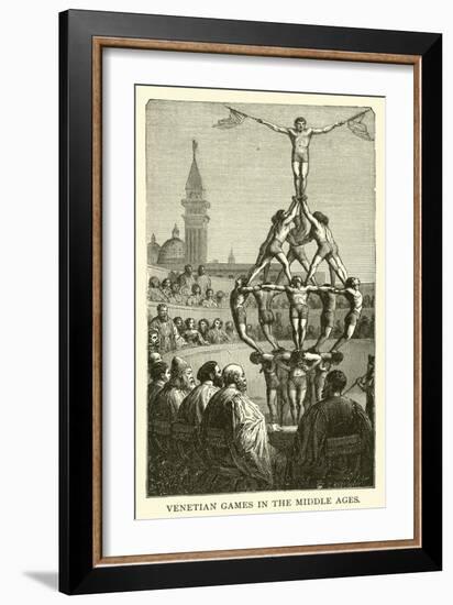 Venetian Games in the Middle Ages-null-Framed Giclee Print