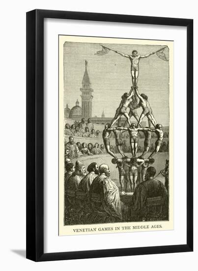 Venetian Games in the Middle Ages-null-Framed Giclee Print