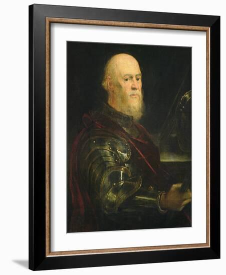 Venetian General, 1570-75-Jacopo Robusti Tintoretto-Framed Giclee Print