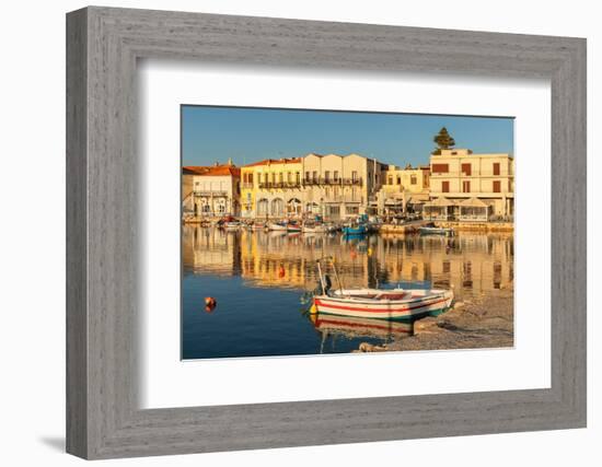 Venetian harbor, Rethymno, Crete, Greek Islands, Greece, Europe-Markus Lange-Framed Photographic Print