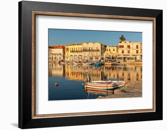 Venetian harbor, Rethymno, Crete, Greek Islands, Greece, Europe-Markus Lange-Framed Photographic Print