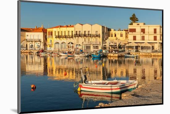 Venetian harbor, Rethymno, Crete, Greek Islands, Greece, Europe-Markus Lange-Mounted Photographic Print