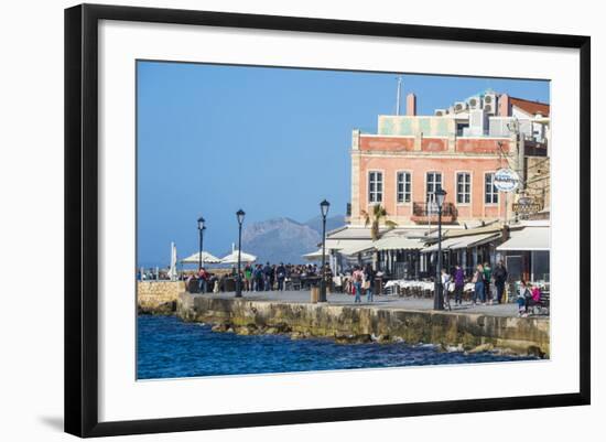 Venetian Harbour of Chania, Crete, Greek Islands, Greece, Europe-Michael Runkel-Framed Photographic Print