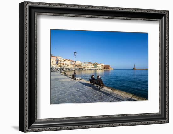 Venetian Harbour of Chania, Crete, Greek Islands, Greece, Europe-Michael Runkel-Framed Photographic Print