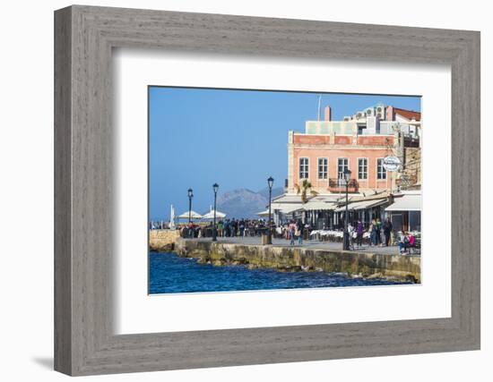 Venetian Harbour of Chania, Crete, Greek Islands, Greece, Europe-Michael Runkel-Framed Photographic Print