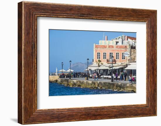 Venetian Harbour of Chania, Crete, Greek Islands, Greece, Europe-Michael Runkel-Framed Photographic Print