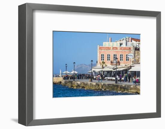 Venetian Harbour of Chania, Crete, Greek Islands, Greece, Europe-Michael Runkel-Framed Photographic Print