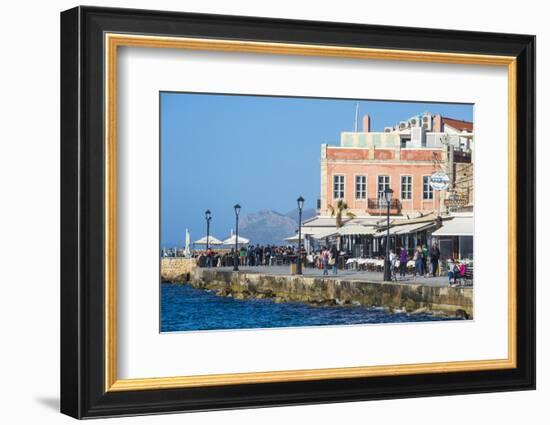 Venetian Harbour of Chania, Crete, Greek Islands, Greece, Europe-Michael Runkel-Framed Photographic Print