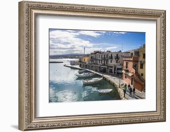 Venetian Harbour, Rethymno, Crete, Greek Islands, Greece, Europe-Michael Runkel-Framed Photographic Print