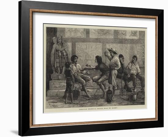 Venetian Idlers, a Sketch Near St Mark's-Walter Jenks Morgan-Framed Giclee Print