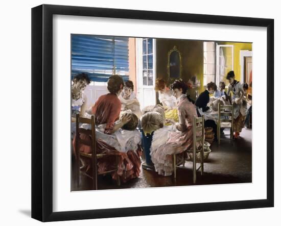 Venetian Lace Makers-Robert Frederick Blum-Framed Giclee Print