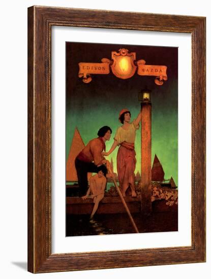 Venetian Lamplighters-Maxfield Parrish-Framed Art Print