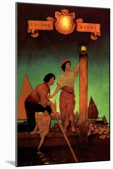 Venetian Lamplighters-Maxfield Parrish-Mounted Art Print