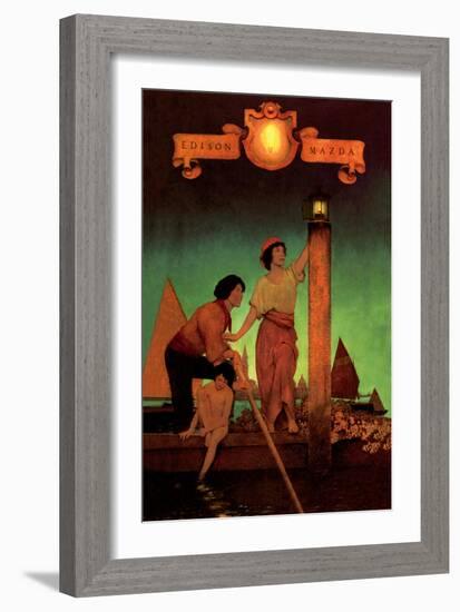 Venetian Lamplighters-Maxfield Parrish-Framed Art Print