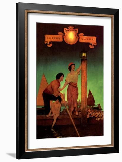 Venetian Lamplighters-Maxfield Parrish-Framed Art Print