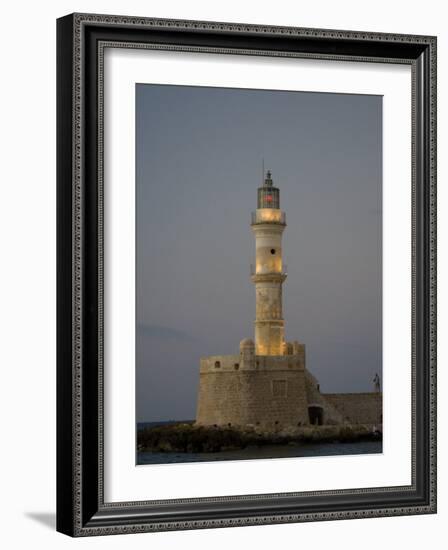 Venetian Lighthouse, Chania, Crete, Greece-Darrell Gulin-Framed Photographic Print
