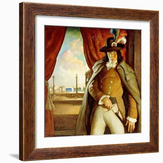 Venetian Mask, A Romance, 1937 (Oil on Canvas)-Newell Convers Wyeth-Framed Giclee Print