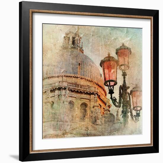 Venetian Pictures - Artwork In Painting Style-Maugli-l-Framed Premium Giclee Print