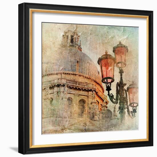 Venetian Pictures - Artwork In Painting Style-Maugli-l-Framed Premium Giclee Print