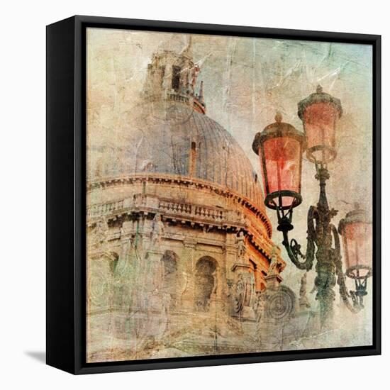 Venetian Pictures - Artwork In Painting Style-Maugli-l-Framed Stretched Canvas