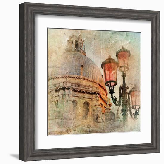 Venetian Pictures - Artwork In Painting Style-Maugli-l-Framed Art Print