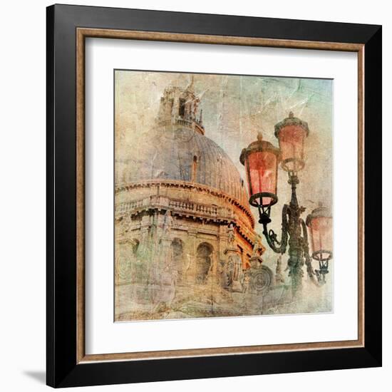 Venetian Pictures - Artwork In Painting Style-Maugli-l-Framed Art Print