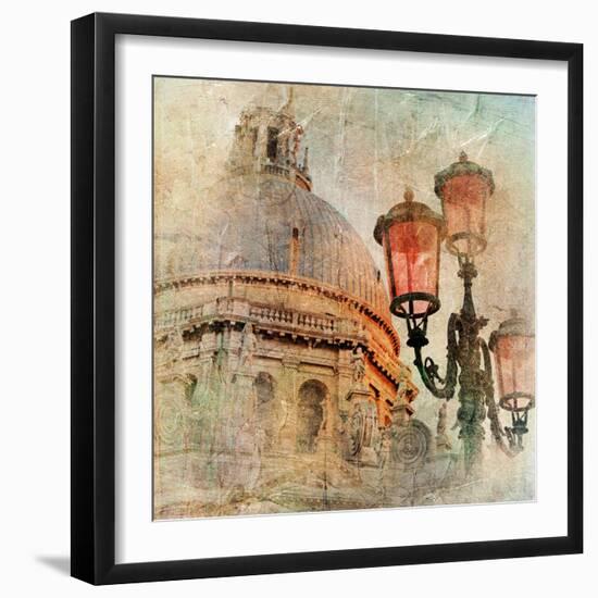 Venetian Pictures - Artwork In Painting Style-Maugli-l-Framed Art Print