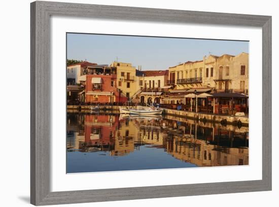 Venetian Port of Rethymnon, Crete, Greek Islands, Greece, Europe-Bruno Morandi-Framed Photographic Print