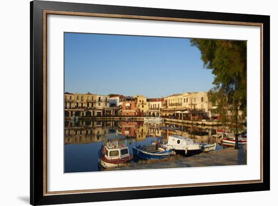 Venetian Port of Rethymnon, Crete, Greek Islands, Greece, Europe-Bruno Morandi-Framed Photographic Print