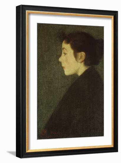 Venetian Profile, 1895 (Oil on Canvas)-Hermann Dudley Murphy-Framed Giclee Print