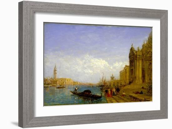 Venetian Scene (Oil on Canvas)-Felix Ziem-Framed Giclee Print