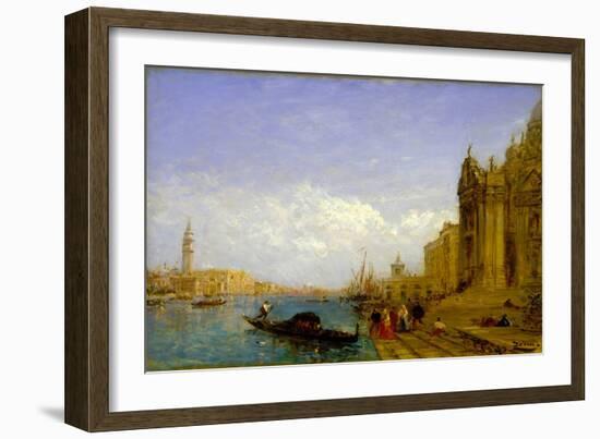 Venetian Scene (Oil on Canvas)-Felix Ziem-Framed Giclee Print