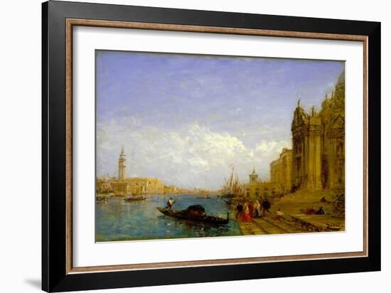 Venetian Scene (Oil on Canvas)-Felix Ziem-Framed Giclee Print