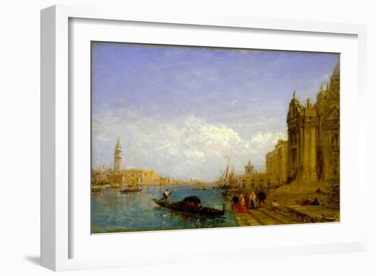 Venetian Scene (Oil on Canvas)-Felix Ziem-Framed Giclee Print