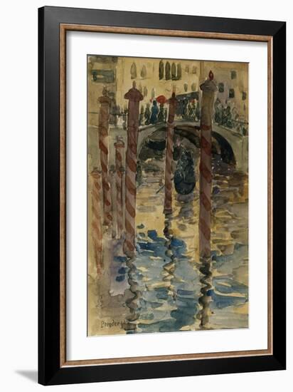 Venetian Scene-Jean-Baptiste-Camille Corot-Framed Giclee Print