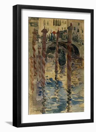 Venetian Scene-Jean-Baptiste-Camille Corot-Framed Giclee Print