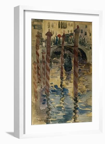 Venetian Scene-Jean-Baptiste-Camille Corot-Framed Giclee Print