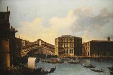 The Rialto Bridge, venice, from the North-Venetian School-Premier Image Canvas
