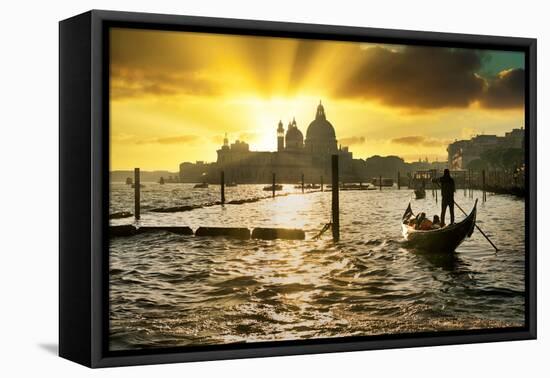 Venetian Sunlight - Basilica Santa Maria Della Salute at Sunset-Philippe HUGONNARD-Framed Premier Image Canvas