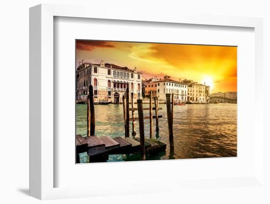 Venetian Sunlight - Blazing Sunset on Grand Canal-Philippe HUGONNARD-Framed Photographic Print