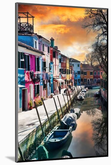 Venetian Sunlight - Burano Canal-Philippe HUGONNARD-Mounted Photographic Print