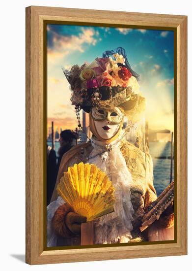 Venetian Sunlight - Carnival of Venice-Philippe HUGONNARD-Framed Premier Image Canvas