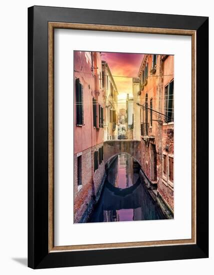 Venetian Sunlight - End of the Day Magenta-Philippe HUGONNARD-Framed Photographic Print