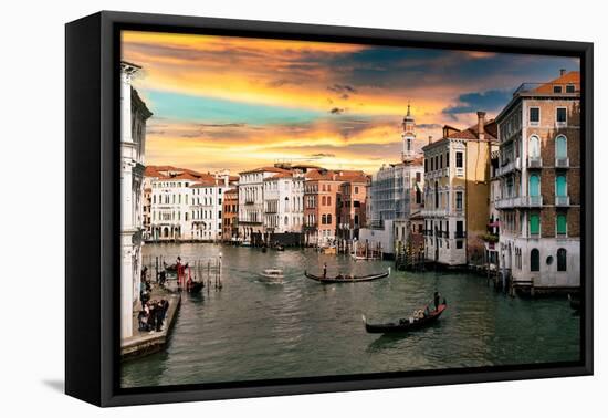 Venetian Sunlight - End of the Day on the Grand Canal-Philippe HUGONNARD-Framed Premier Image Canvas