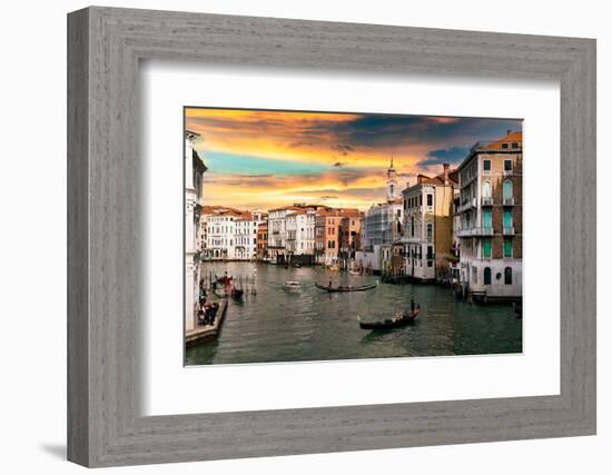 Venetian Sunlight - End of the Day on the Grand Canal-Philippe HUGONNARD-Framed Photographic Print