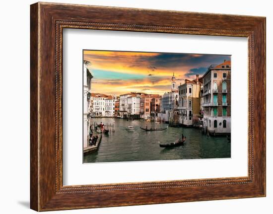 Venetian Sunlight - End of the Day on the Grand Canal-Philippe HUGONNARD-Framed Photographic Print