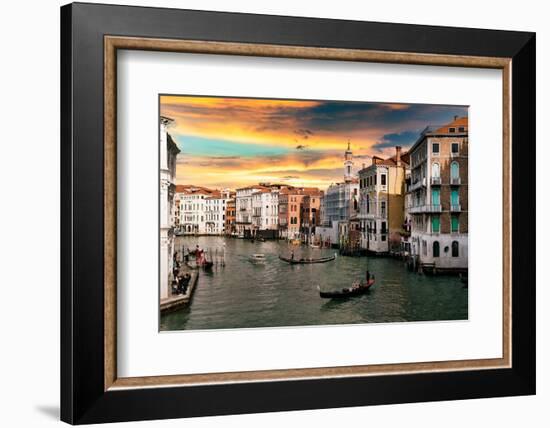 Venetian Sunlight - End of the Day on the Grand Canal-Philippe HUGONNARD-Framed Photographic Print